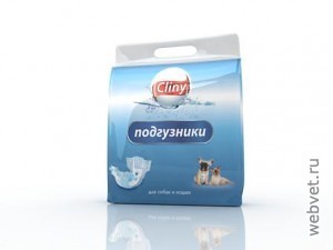 Cliny подгузники для собак и кошек 2-4кг