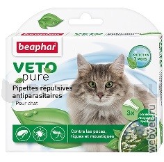 Beaphar капли био для кошек от блох и клещей